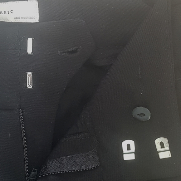 Zara high rise wide leg black dress pants - Picture 7 of 10